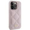 Guess GUHCP15LPSQSQSP iPhone 15 Pro 6.1 różowy/pink hardcase Quilted Metal Logo